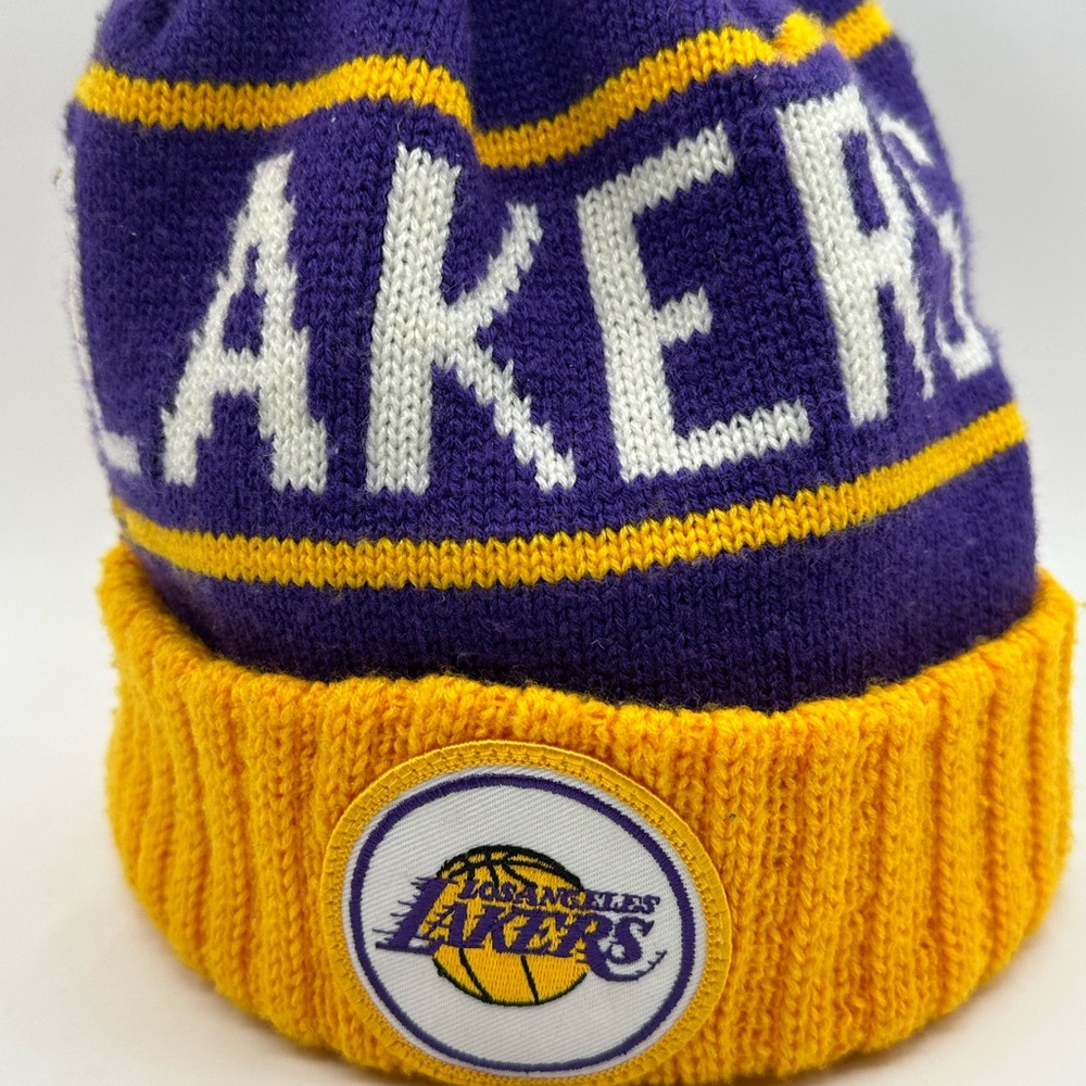 Los Angeles Lakers Mitchell & Ness Purple Gold NBA Beanie